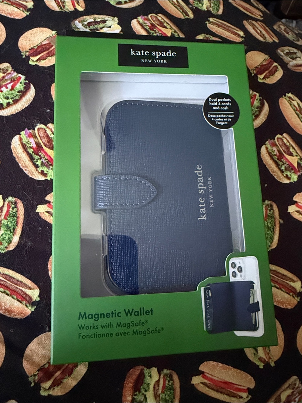 Kate Spade for Case-Mate Morgan navy blue Mag-Safe Wallet